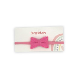 Bow Headband - Dark Pink